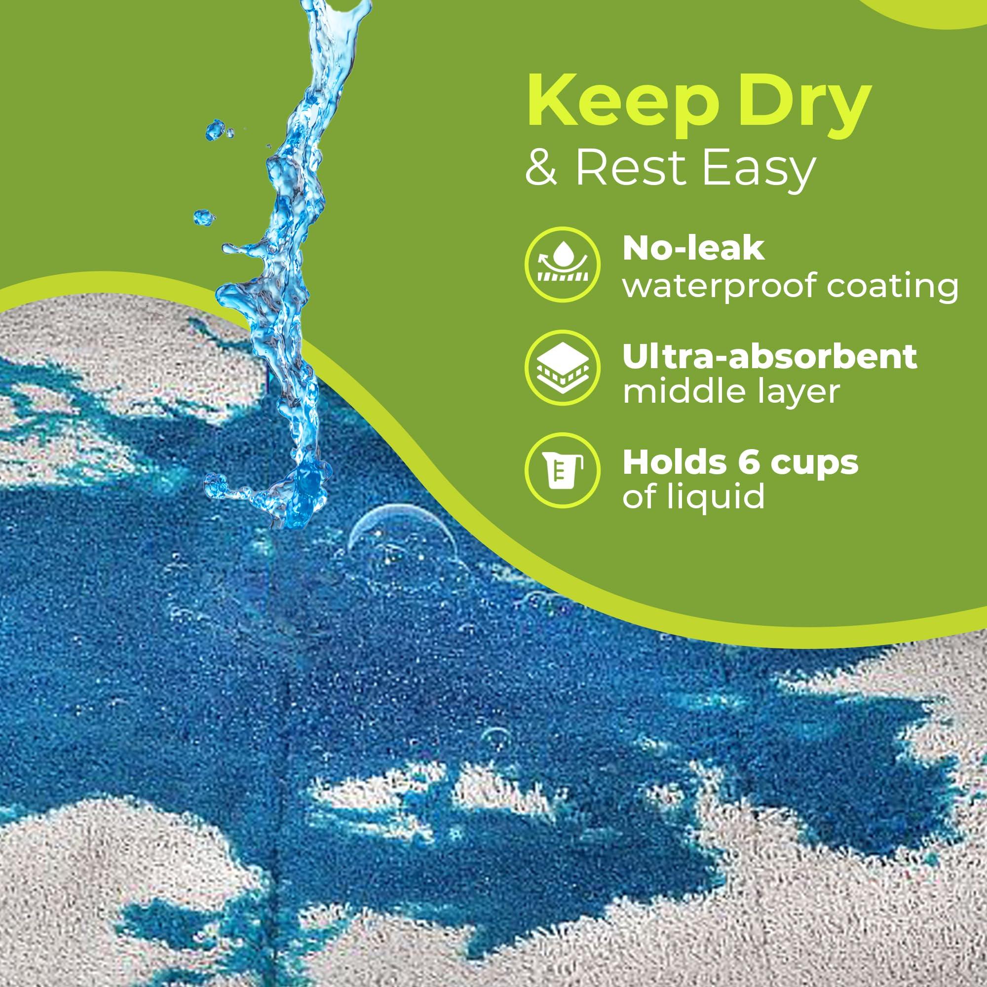 PeapodMats PeapodMats Bedwetting & Incontinence Waterproof Bed Mat - Reusable Underpad. Secure Placement & Breathable. Washable. Enviro Friendly 3x5 (Sand) Mattress Protector & Pee Pad for Kids & Adults