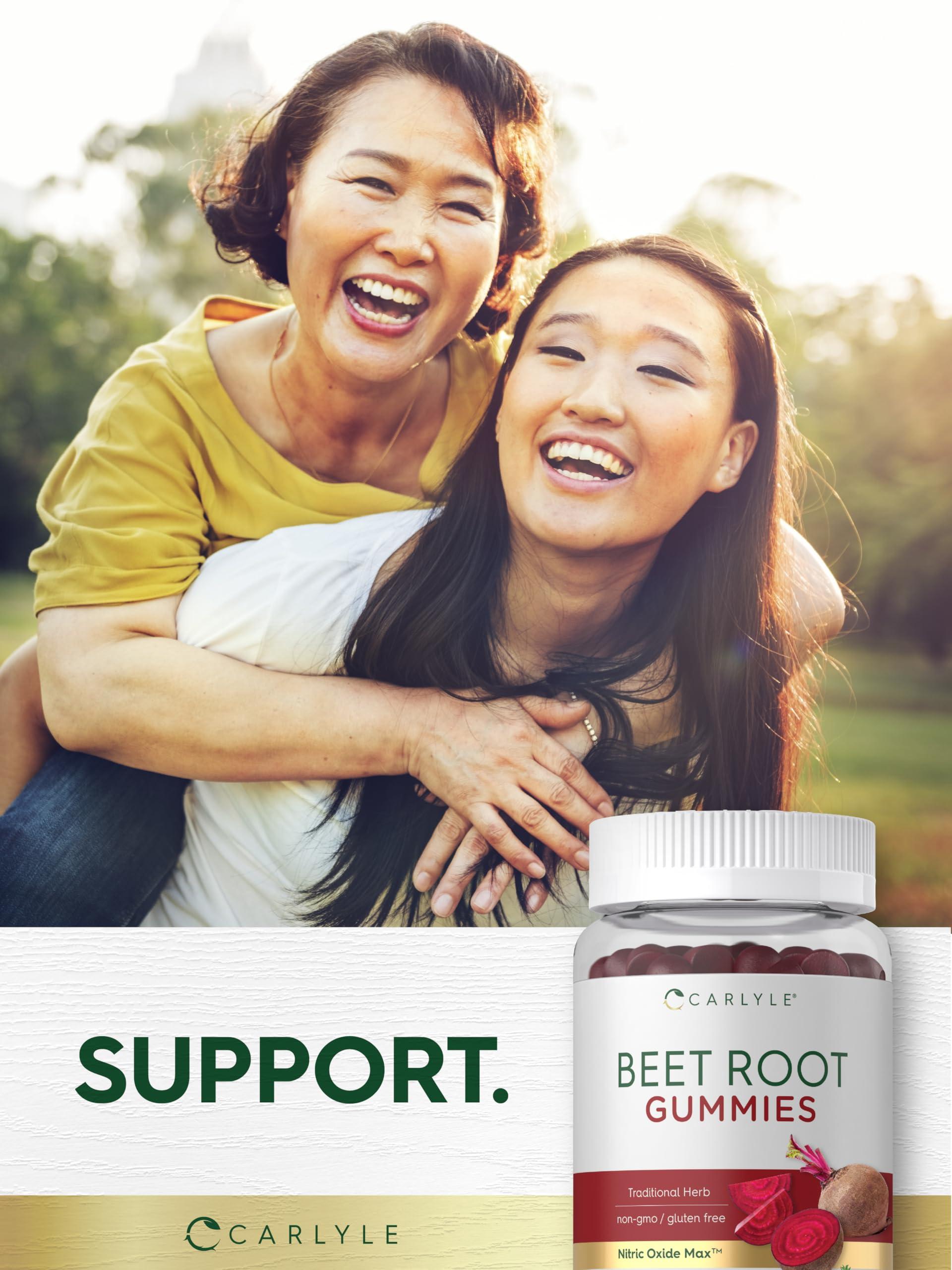 Carlyle Carlyle Beet Root Gummies | 60 Count | Vegan Strawberry Flavored Chewable Supplement | Non-GMO, Gluten Free