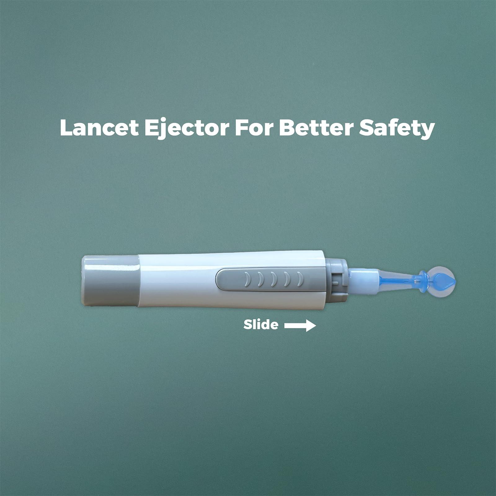 VivaGuard VivaGuard Blood Glucose Monitor - Blood Sugar Test Kit with100 Test Strips,100 Lancets (30G),1 Lancing Device and 1 Glucometer - No Coding, Large Display