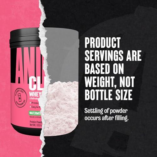 Animal Clear Whey Isolate Protein Powder - Easy to Digest and Mix, 5g BCAA, Deliciously Juicy, Refreshing Anytime Drink for Men and Women, Watermelon Limeade 500g (20 Servings)