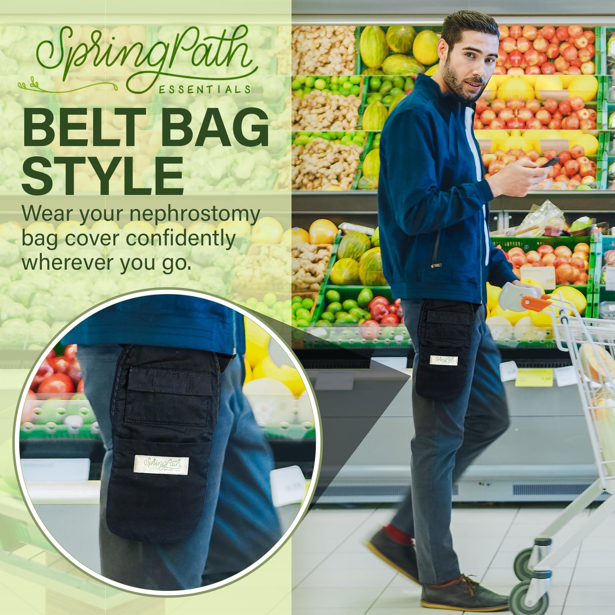 SpringPath Essentials, Inc. Nephrostomy Tube and Drainage Bag Cover (Black)