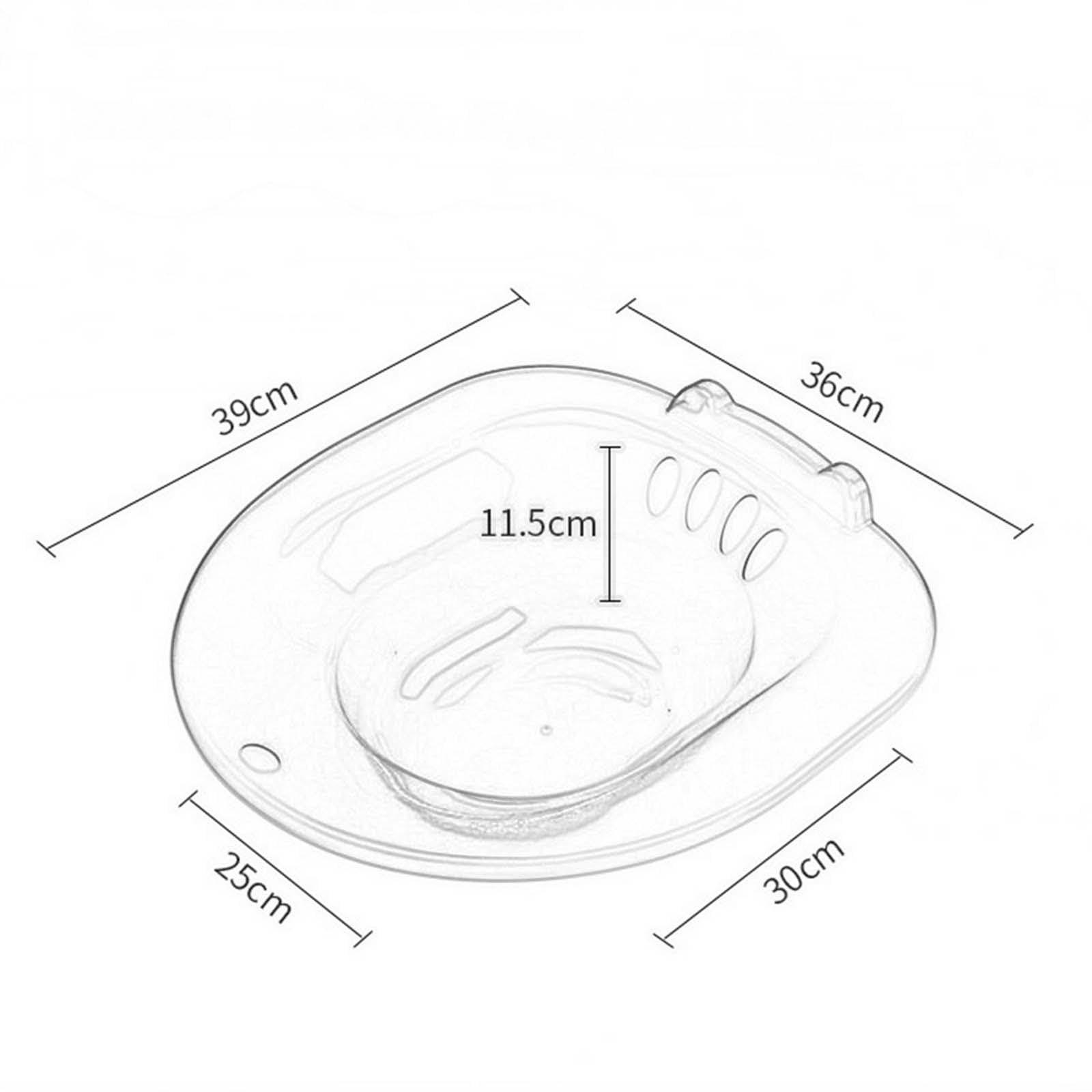 Generic Sits Bath Washing Bowl, Cleansing Basin Sitting Bath Hip Bath Tub, Women Elderly Toilet Seat Sitz Bath Basin for Travel Hotel, Grey B