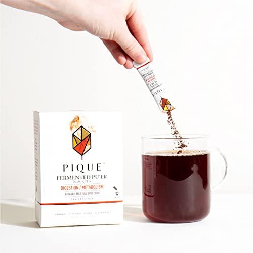 PIQUE Pique Organic Fermented Black (Ripe) Pu\'er Tea - Support Healthy Metabolism, Digestion - 28 Single Servings (1 Pack)