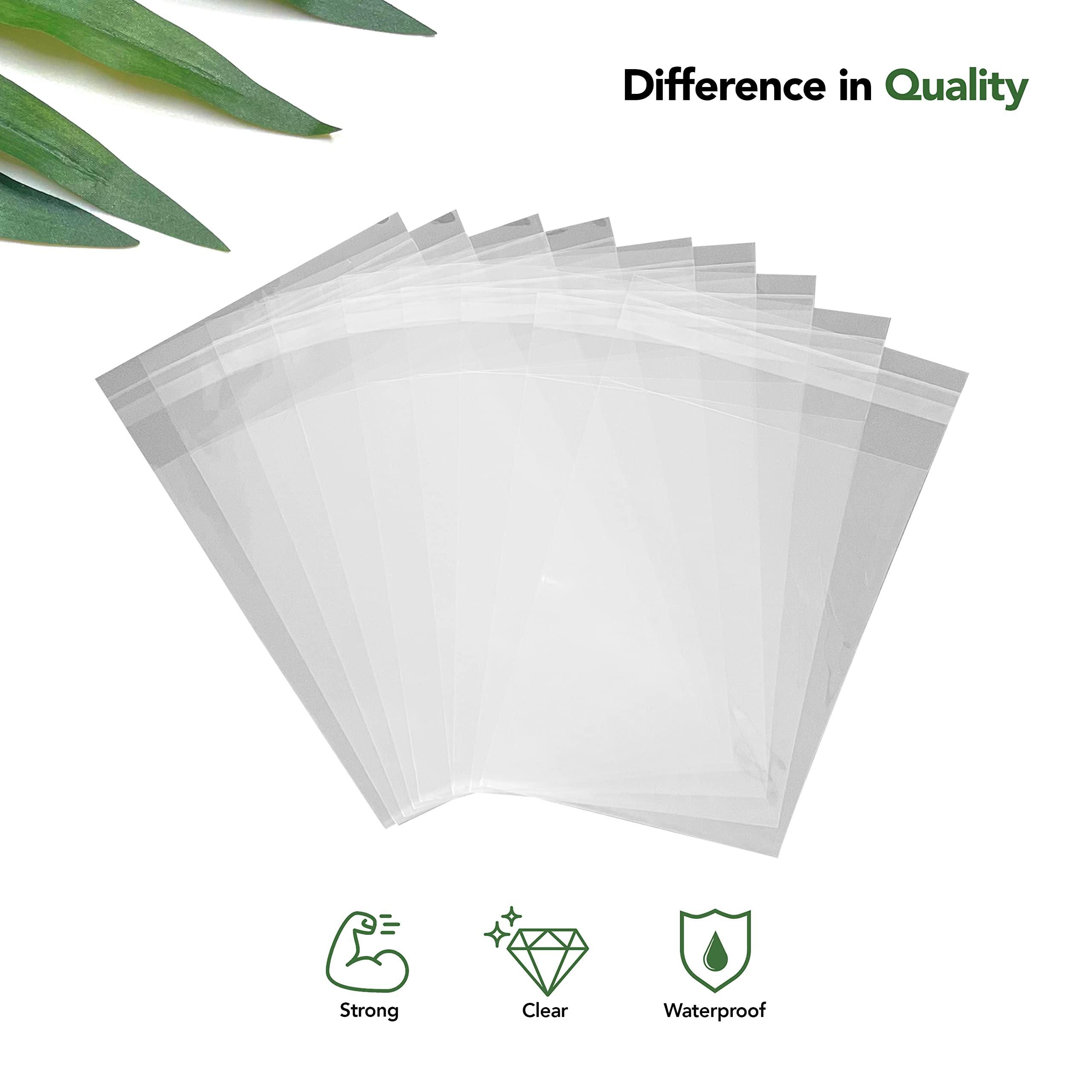 Seal Fresh Seal Fresh Self Sealing Cellophane Bags - 5\" x 5\" (200 Count) - Clear Plastic Resealable Cello Bag - Cellophane Treat Bags, Cookie Bags for Packaging, Candy bags, Cello Bags, Pastry Bags