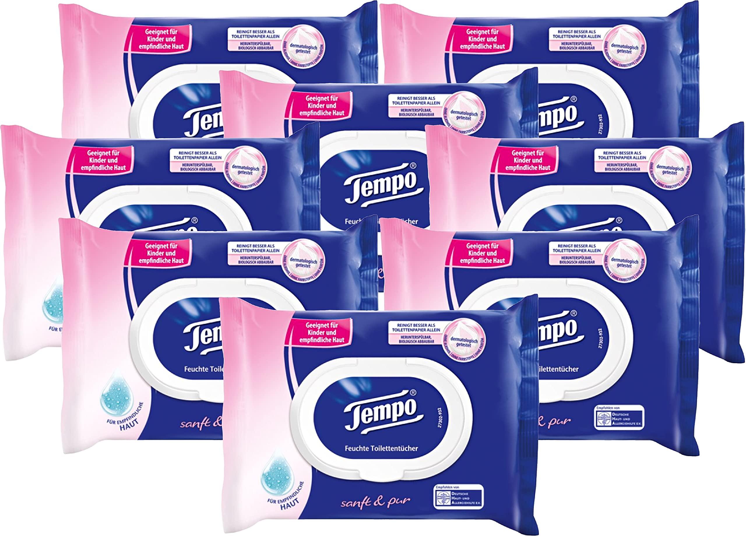 Tempo / Essity Germany GmbH 336 Tempo Wet Toilet Wipes - Gentle & Pure 8x42 towels/Germany