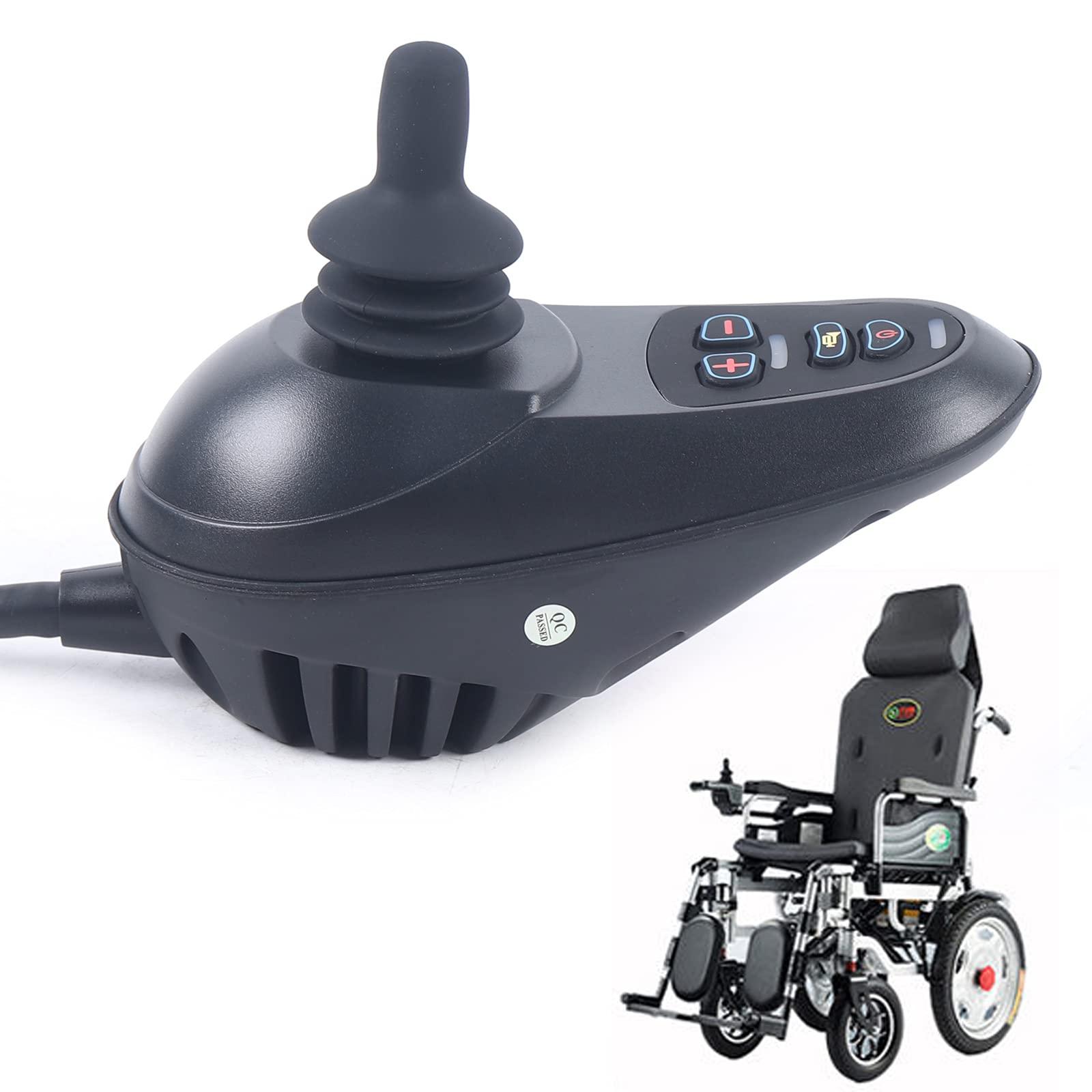 WOHAIPA WOHAIPA Electric Joystick Wheelchair Controller LED Instruction Rocker Waterproof Controller 24v dc Electronic Differential for Universal Electric Wheelchair, Black