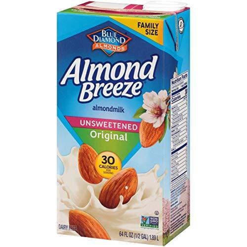 Blue Diamond Almonds Almond Breeze Dairy Free Almondmilk, Original, 64 Ounce (Pack of 8)
