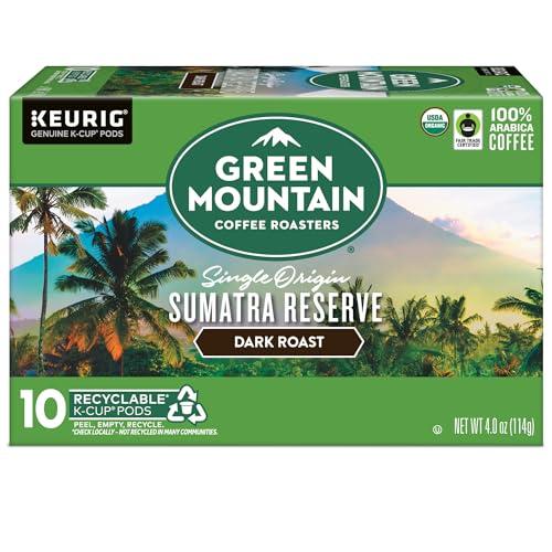 Green Mountain Coffee Roasters Green Mountain Coffee Roasters Sumatra Reserve, Keurig Single Serve K-Cup Pods, Dark Roast Coffee, 60 Count, (6 Packs of 10)