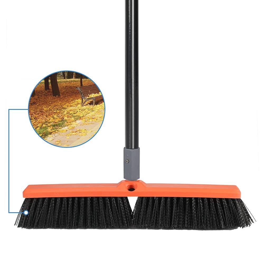 TreeLen TreeLen 18 inch Push Broom Outdoor - Heavy Duty Broom for Driveways, Sidewalks, Patios and Deck Cleans Dirt, Debris, Sand, Mud, Leaves and Water-18 Wide Bristles