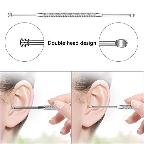 SourceTon 9 Pcs Ear Pick Earwax Removal Kit, SourceTon Ear Cleansing Tool Set, Ear Curette Ear Wax Remover Tool with a Cleaning Brush and Storage Box