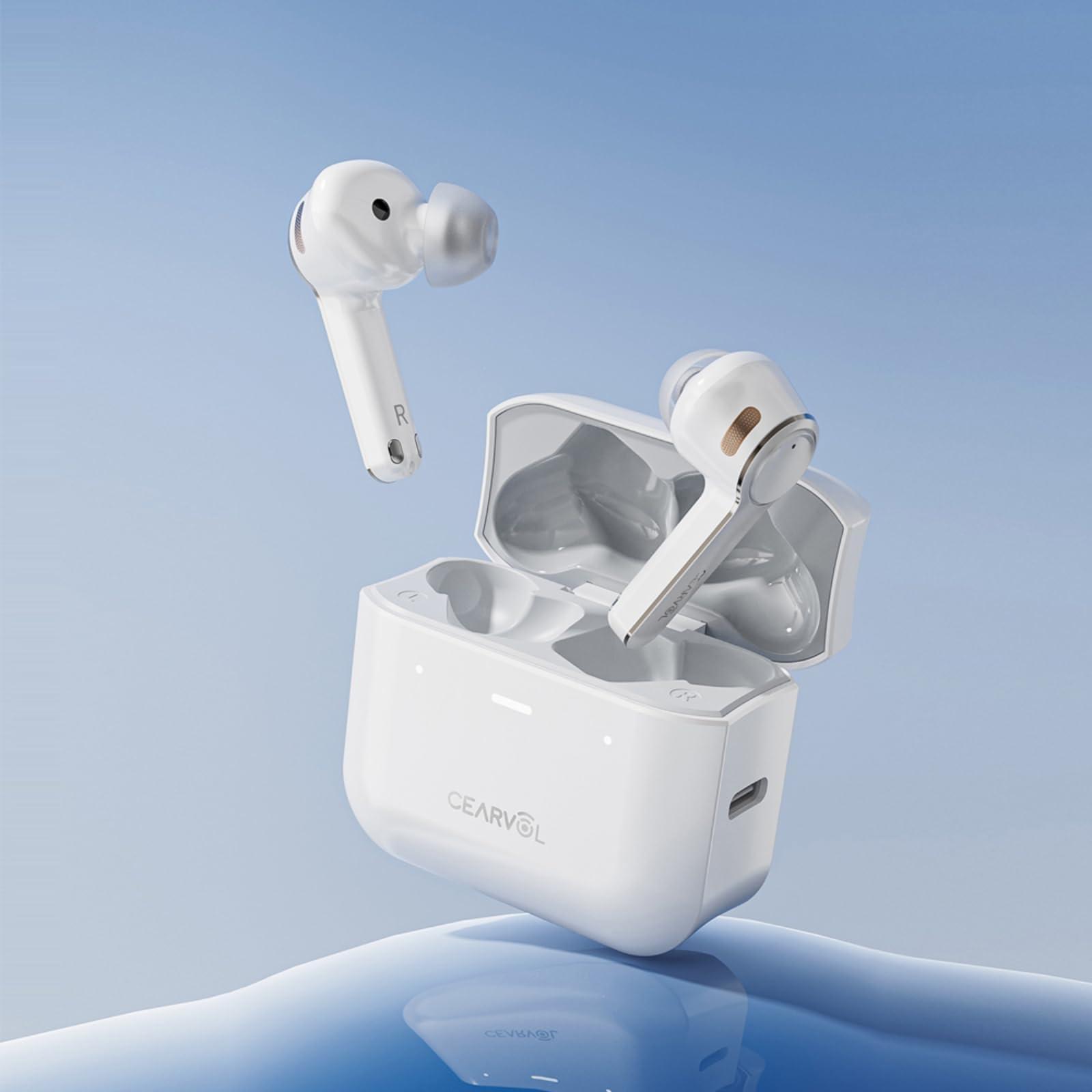 Cearvol Cearvol Diamond X1 OTC Hearing Aids with Bluetooth Customizable App Hearing Test, Streaming Ability, Directional Sound Collection, for Mild to Moderate Hearing Loss, White