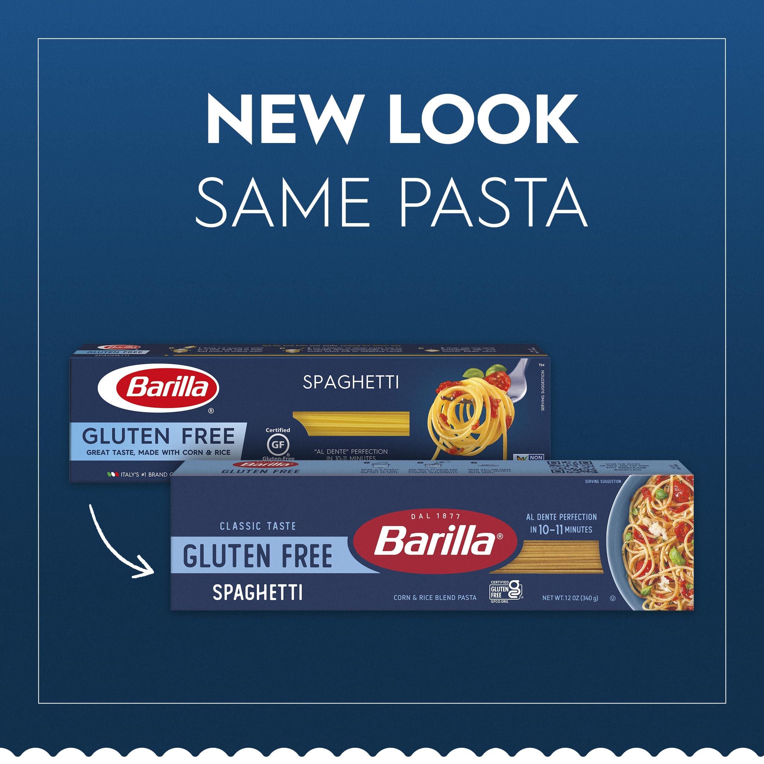 Barilla BARILLA Gluten Free Spaghetti, 12 Ounce - Non-GMO Gluten Free Pasta Made with Blend of Corn & Rice - Vegan Pasta