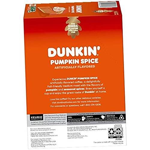 Dunkin' Dunkin\' Pumpkin Spice Flavored Coffee, 88 Keurig K-Cup Pods