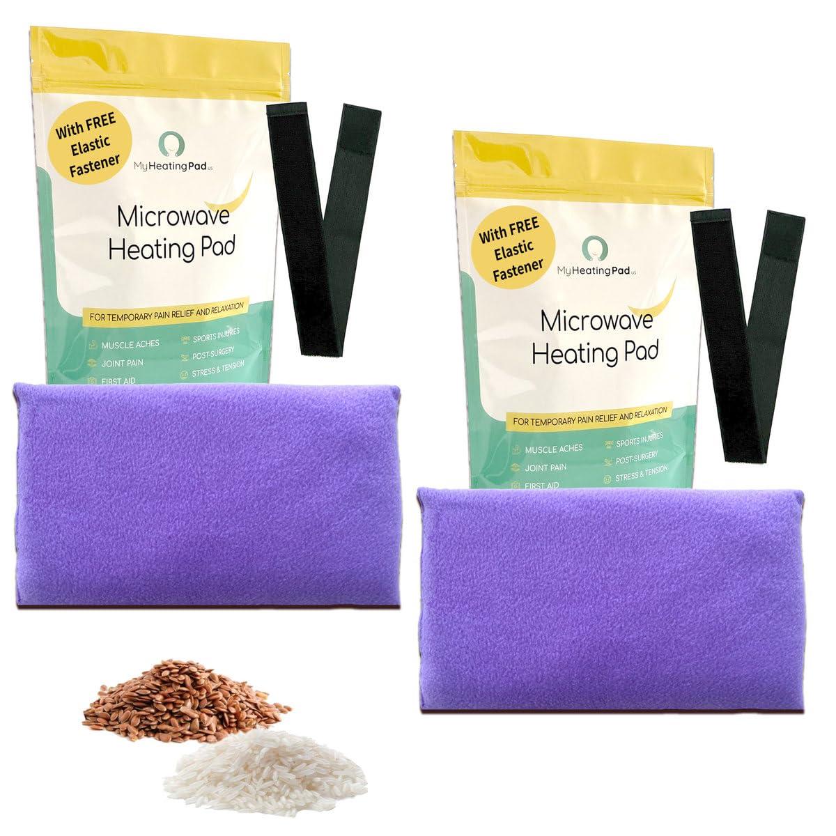 MY HEATING PAD My Heating Pad for a Better Comfort - Moist Microwavable Heating Pads for Joint Pain and Sore Muscles - Microwave Hot Pack Heat Pad for Cramps - Chilled or Heated Pad Therapy Pillow - 2 Packs Purple
