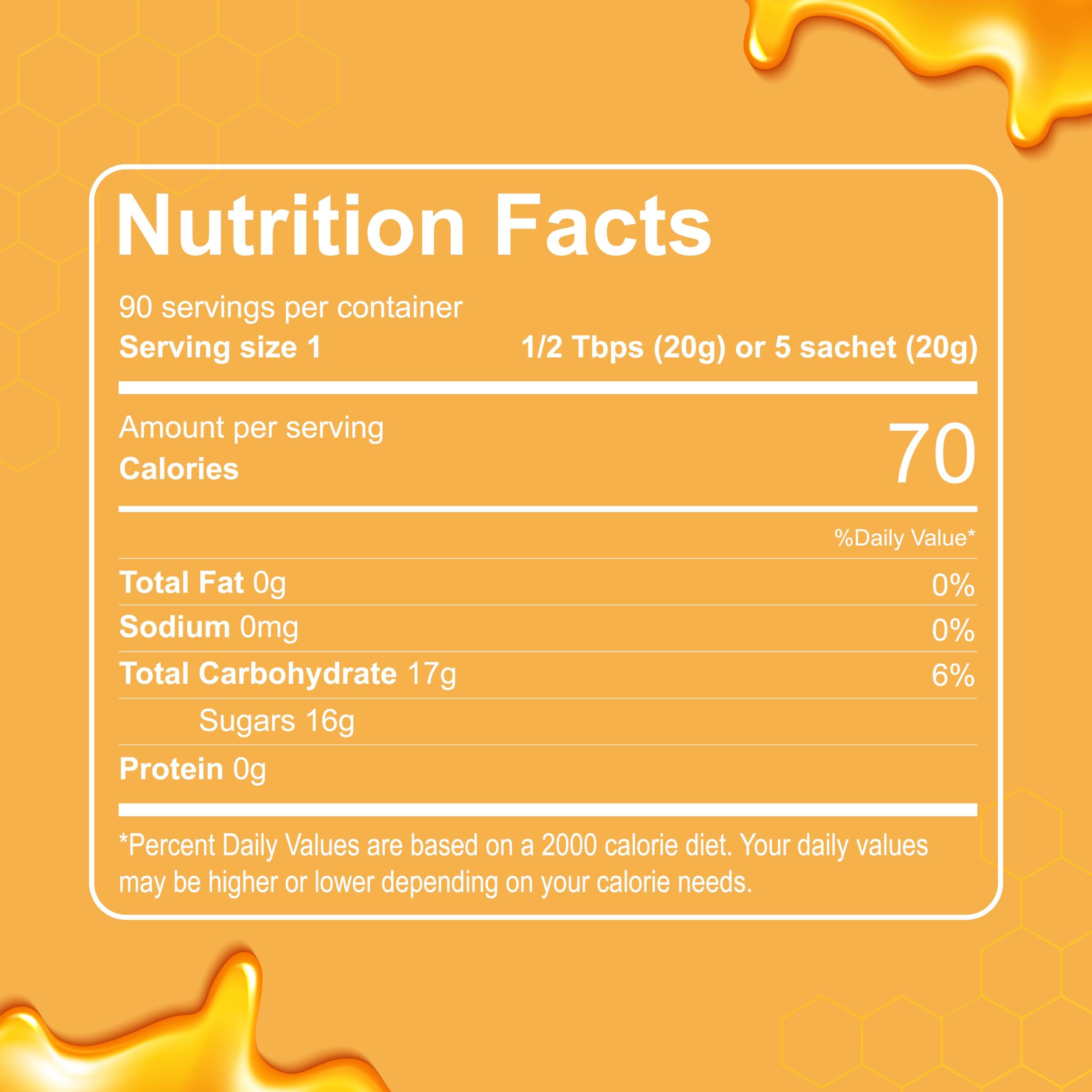 Beelife Beelife Pure Honey Packets, Sugar Free Honey Packets Single Serve - Raw Unfiltered Honey, Mini Honey Packs- From Brazil, Certified ISO 22000, Kosher- Raw Honey Packets (180 units/ 4g per unit)