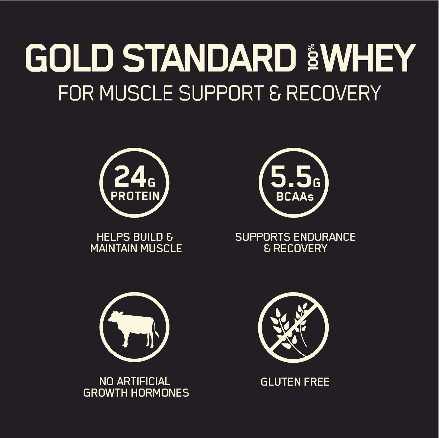 Optimum Nutrition Optimum Nutrition Gold Standard 100% Whey Protein Powder, French Vanilla Creme, 5 Pound (Packaging May Vary)