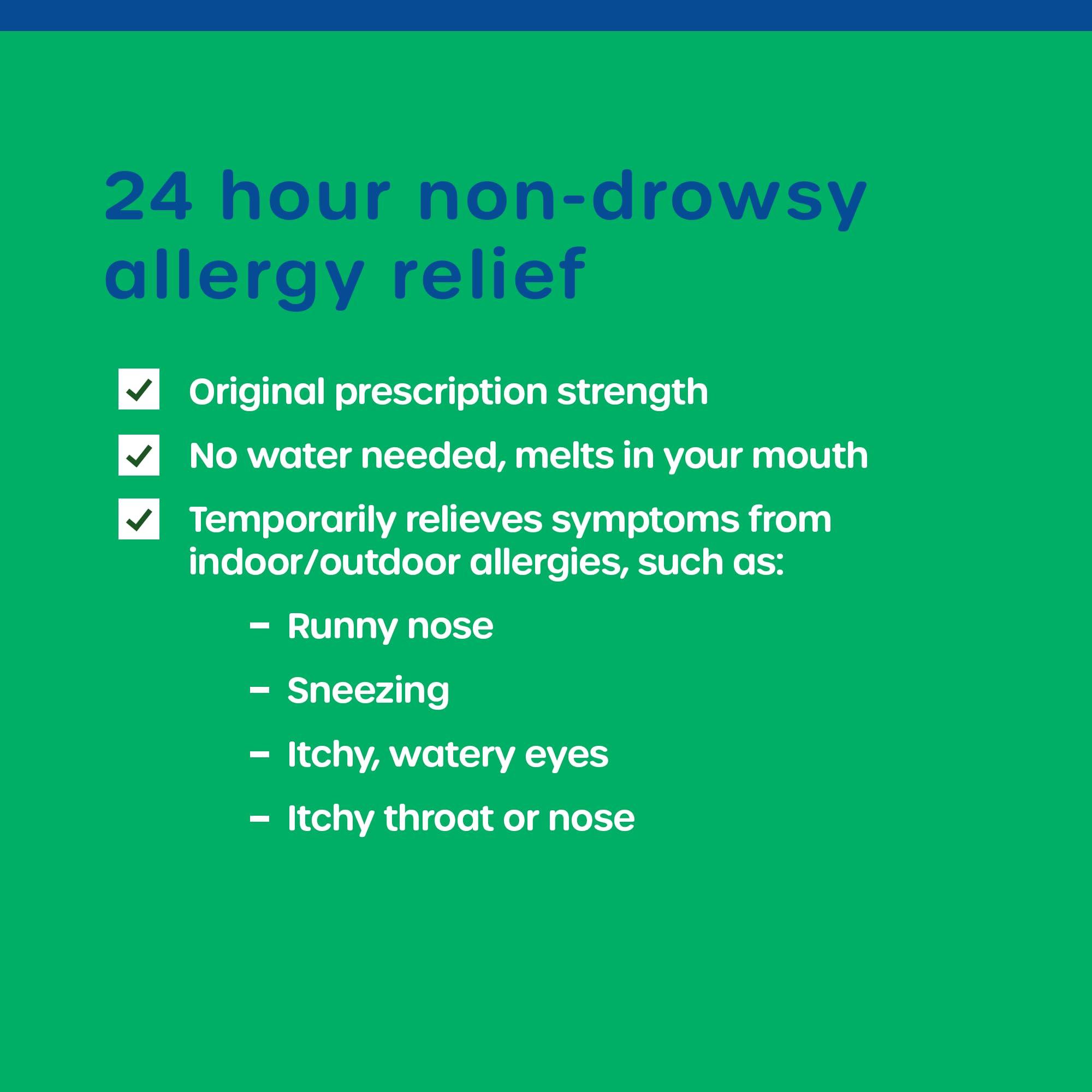 HealthCareAisle HealthCareAisle Allergy Relief - Loratadine 10 mg Orally Disintegrating Tablets USP - 30 Tablets - Original Prescription Strength Allergy Medication, 24-Hour Relief