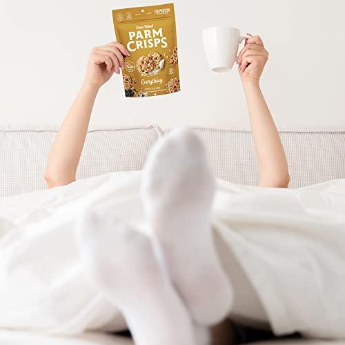 Parmcrisps ParmCrisps - Everything Cheese Parm Crisps, Made Simply with 100% REAL Cheese | Healthy Keto Snacks, Low Carb, High Protein, Gluten Free, Oven Baked, Keto-Friendly | 1.75 Oz (Pack of 6)