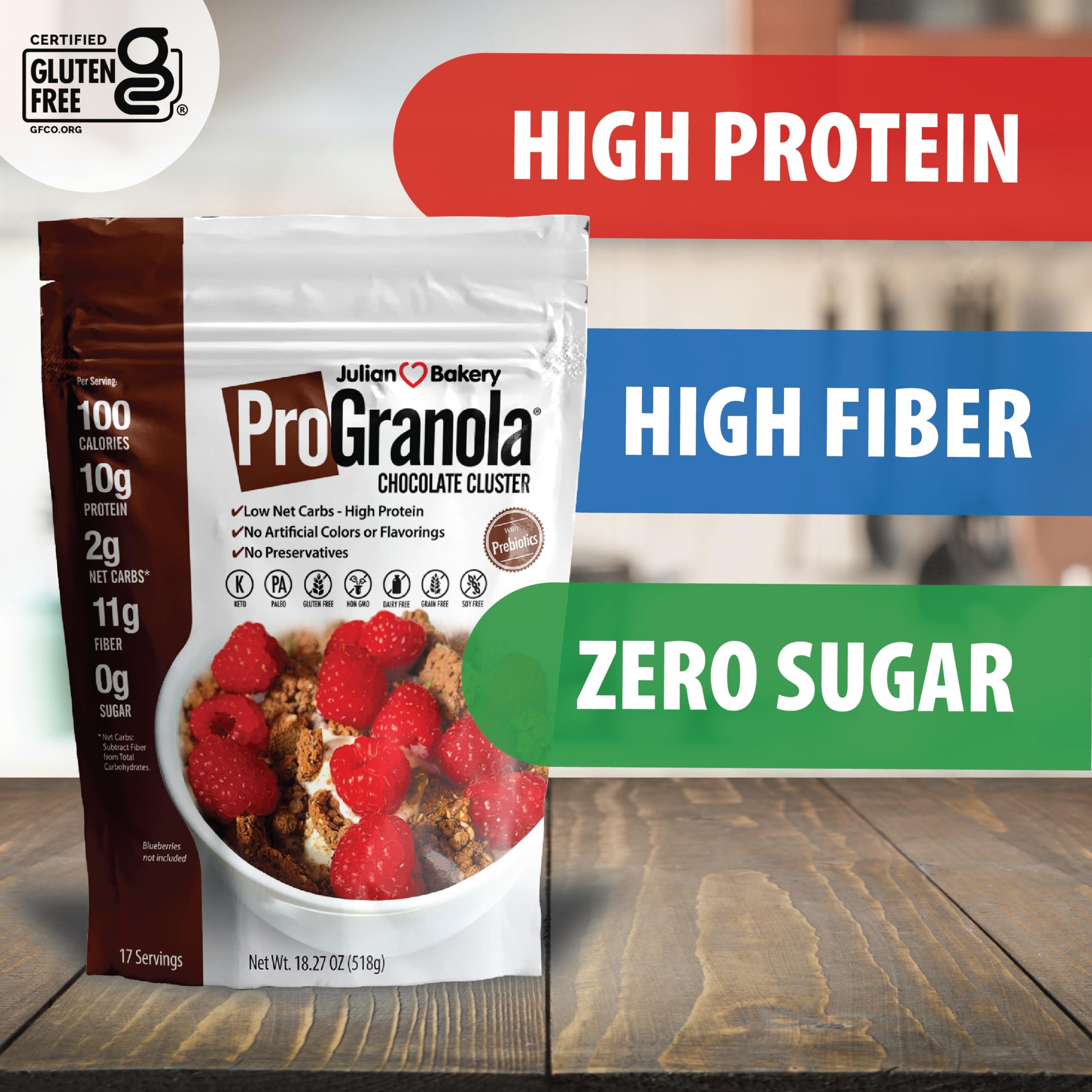 Julian Bakery Julian Bakery ProGranola Cereal | Chocolate | 13g Protein | Paleo | 3 Net Carbs | Gluten-Free | Grain-Free | 2 Pack