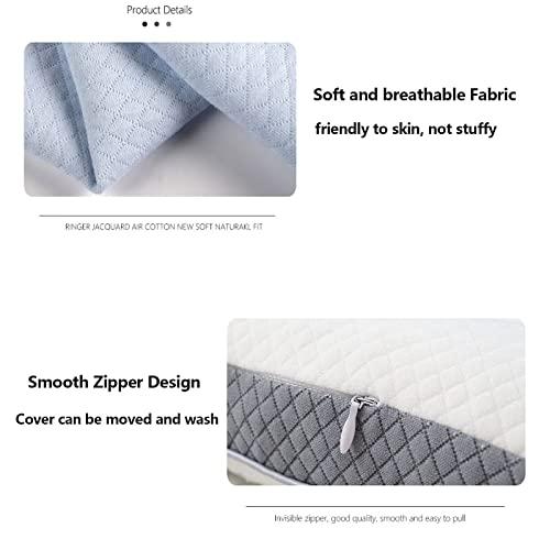 Yadlan Yadlan Side Sleeper Pillows for Adults, Neck Pillows for Pain Relief Sleeping Side Sleeper, Massage Magnets Cervical Pillow for Neck Pain Relief Ergonomic Pillow Detachable Cober with Zipper Blue