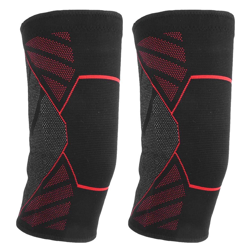 Yosoo Health Gear Yosoo Health Gear 2 Pack Knee Brace, Knee Compression Sleeve for Women Men, Comfortable Knee Support for Weightlifting Fitness Running Workouts Sports(XL-Red)