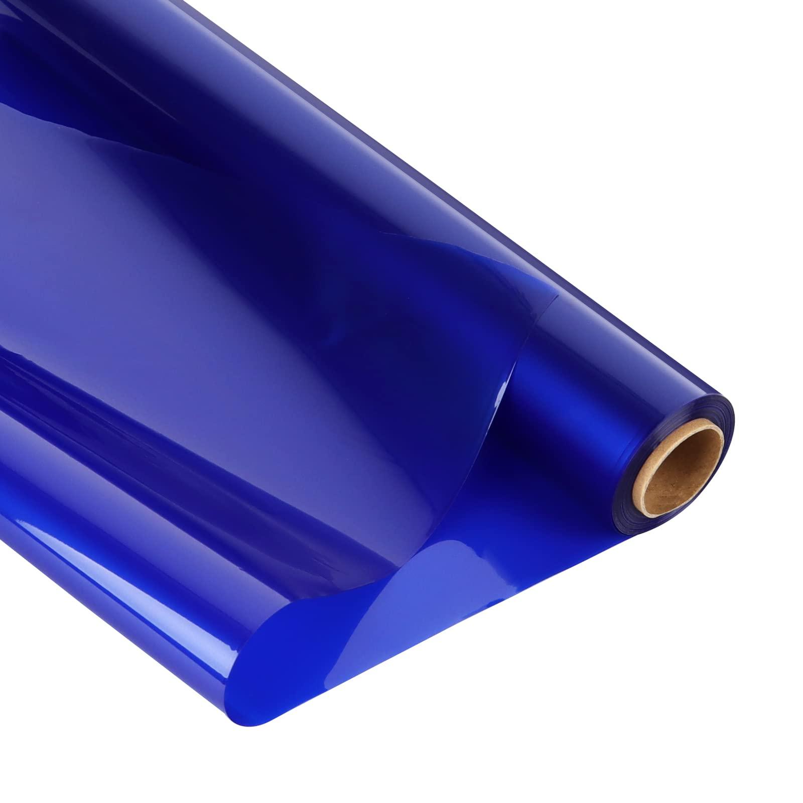 Giiffu Giiffu Cellophane Wrap Roll Royal Blue, 34 In Wide X 100 Ft Long, 3 Mil Thick Translucent Blue Cellophane Wrapping Paper, Colorful Cello for Gifts, Baskets, Treats, DIY Arts Crafts Décor