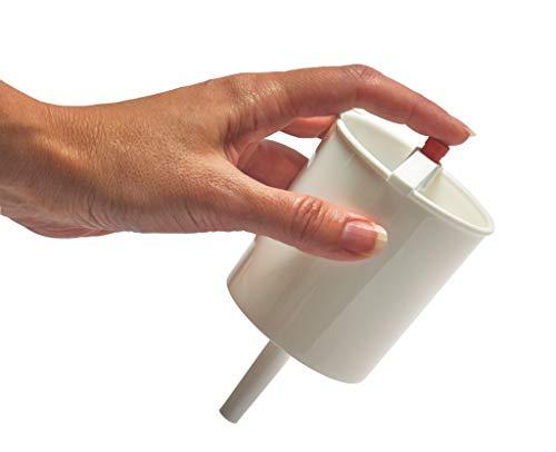 Needzo Religious Gifts White Plastic Push Button Communion Cup Filler Church Supplies, Fills Up to 25 Cups