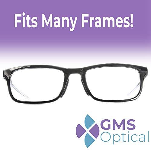 GMS Optical GMS Optical® Premium Silicone 3M Adhesive Half Moon Nose Pads 13mm x 6mm - Ideal for Smaller Frames (5 Pair) (Black)