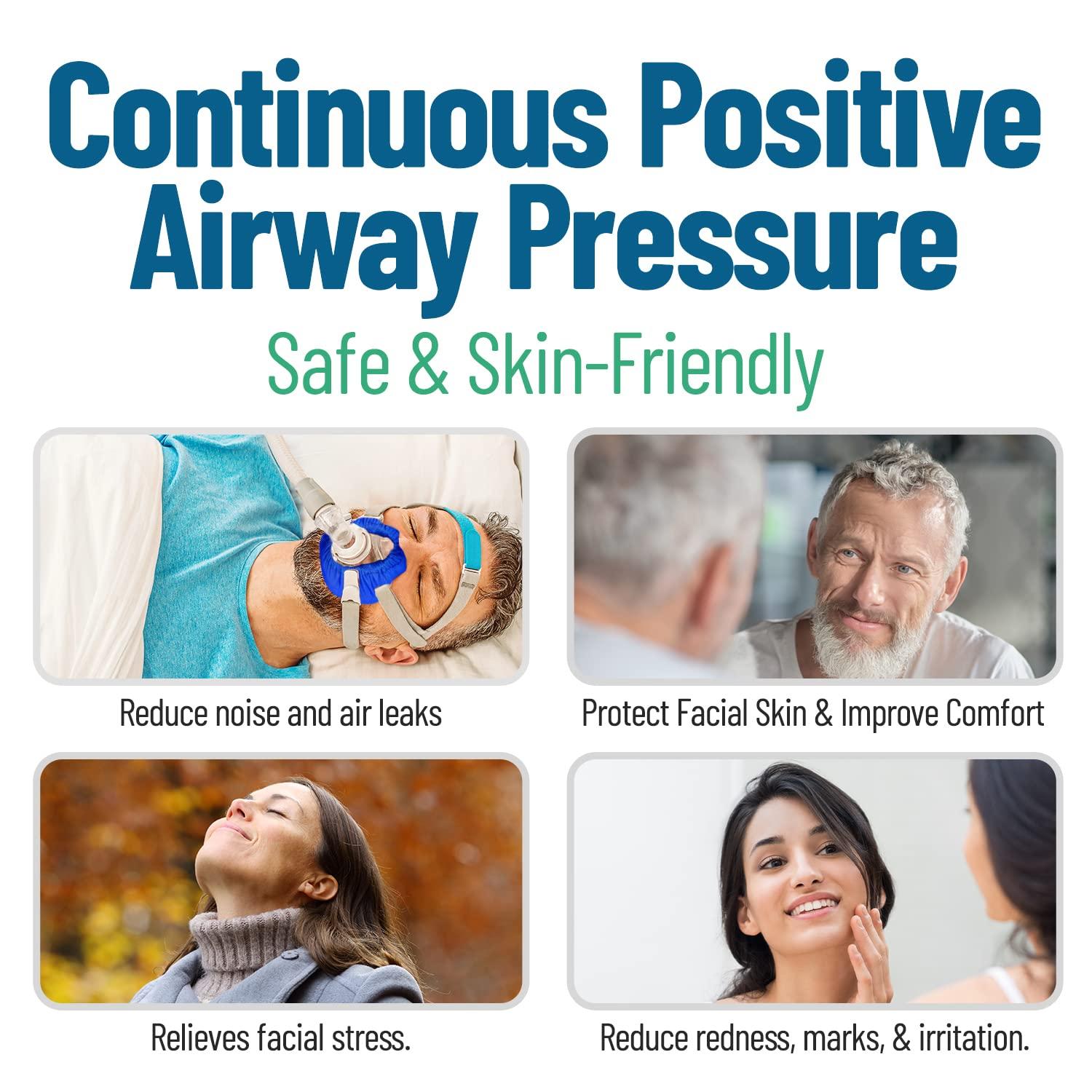 NuBliss CPAP Mask Liners - FSA & HSA Eligible 4-Pack Soft Cushion Mask Cover Compatible with F20 & F10 Mask, A Variety of Nasal Masks, Mouth Masks, and Most Full Face Masks - Washable, Reusable, Lightweight