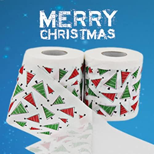 clinmday clinmday Christmas Toilet Paper,Merry Christmas Santa Claus Toilet Paper Tissue Napkin Prank Fun Birthday Party Novelty Gift Idea Funny Toilet Paper C