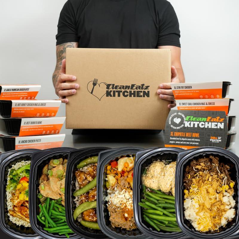 Clean Eatz Clean Eatz High Protein Meal Plan Kit, Prepared Frozen Meals, Calorie-Controlled Entree Pack, High Calorie, Nutrients Dense, Pack of 6 Prepared Meals, Single Serving, Lunch & Dinner