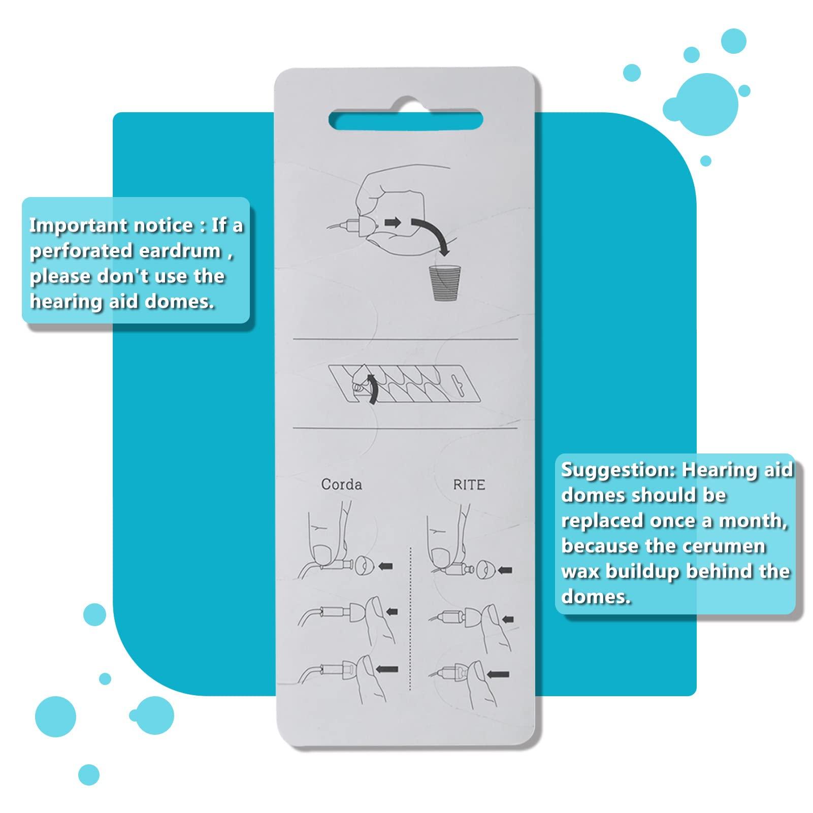 KH HAIKE Hearing Aid Domes for Oticon Replacements, Oticon Minifit Double Vent Bass Domes (10 mm/2 Packs, Universal Domes for Oticon Hearing Aid Supplies.