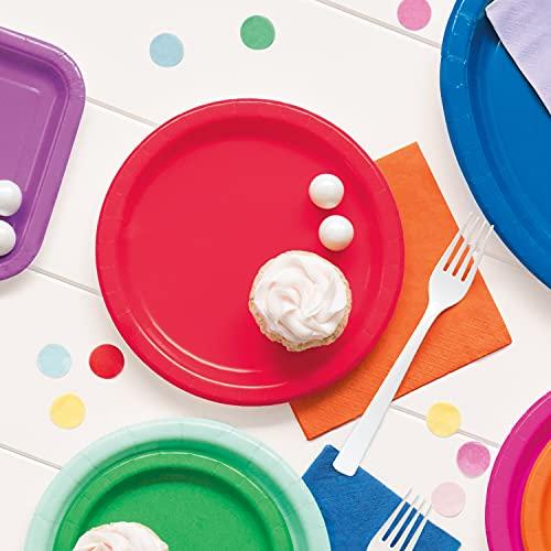 Unique Unique Party - 3125EU - Ecological Paper Plates - 23 cm - Red - Pack of 8