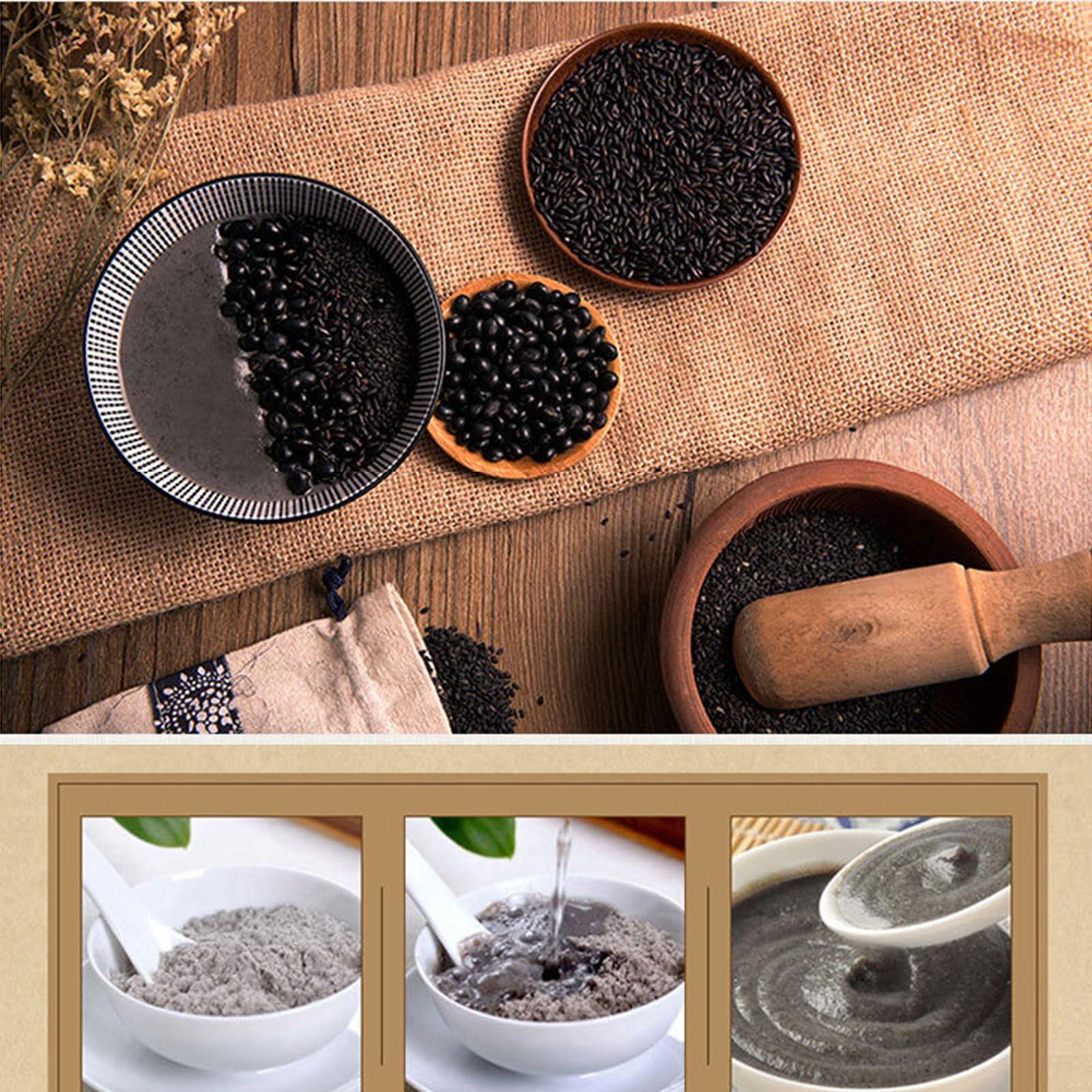 TEAERPKLAE ground sesame seedsblack sesame seed paste 12.69 oz Instant Drink Cereal black sesame 360g