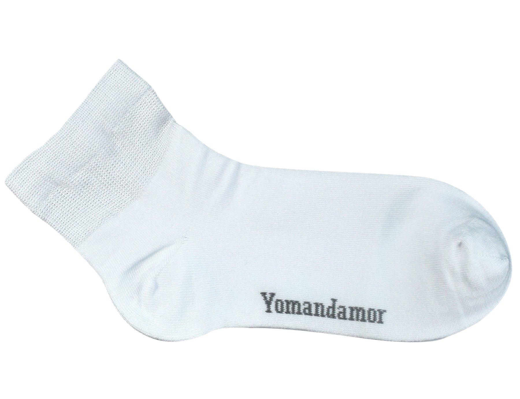 Yomandamor Yomandamor Men\'s Diabetic Ankle Socks with Seamless Toe and Non-Binding Top,6 Pairs L Size(10-13)