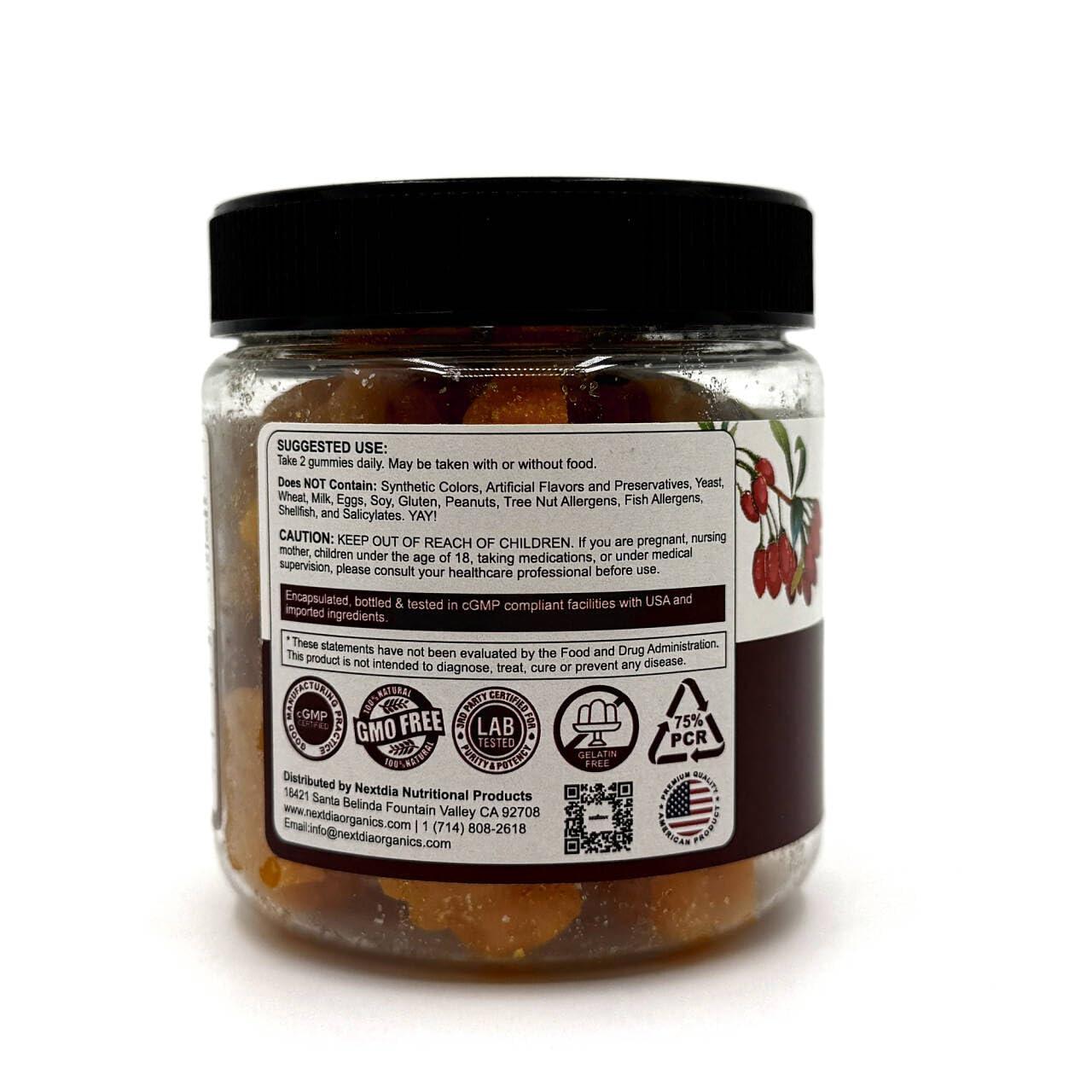 Nextdia Berberine Supplement 1500mg, Sugar Free Berberine with Ceylon Cinnamon Gummies w/Chromium, Turmeric, Milk Thistle for Naturally Metabolism Balanced, Berberine HCl from Indian Barberry Extract, 2 Pack