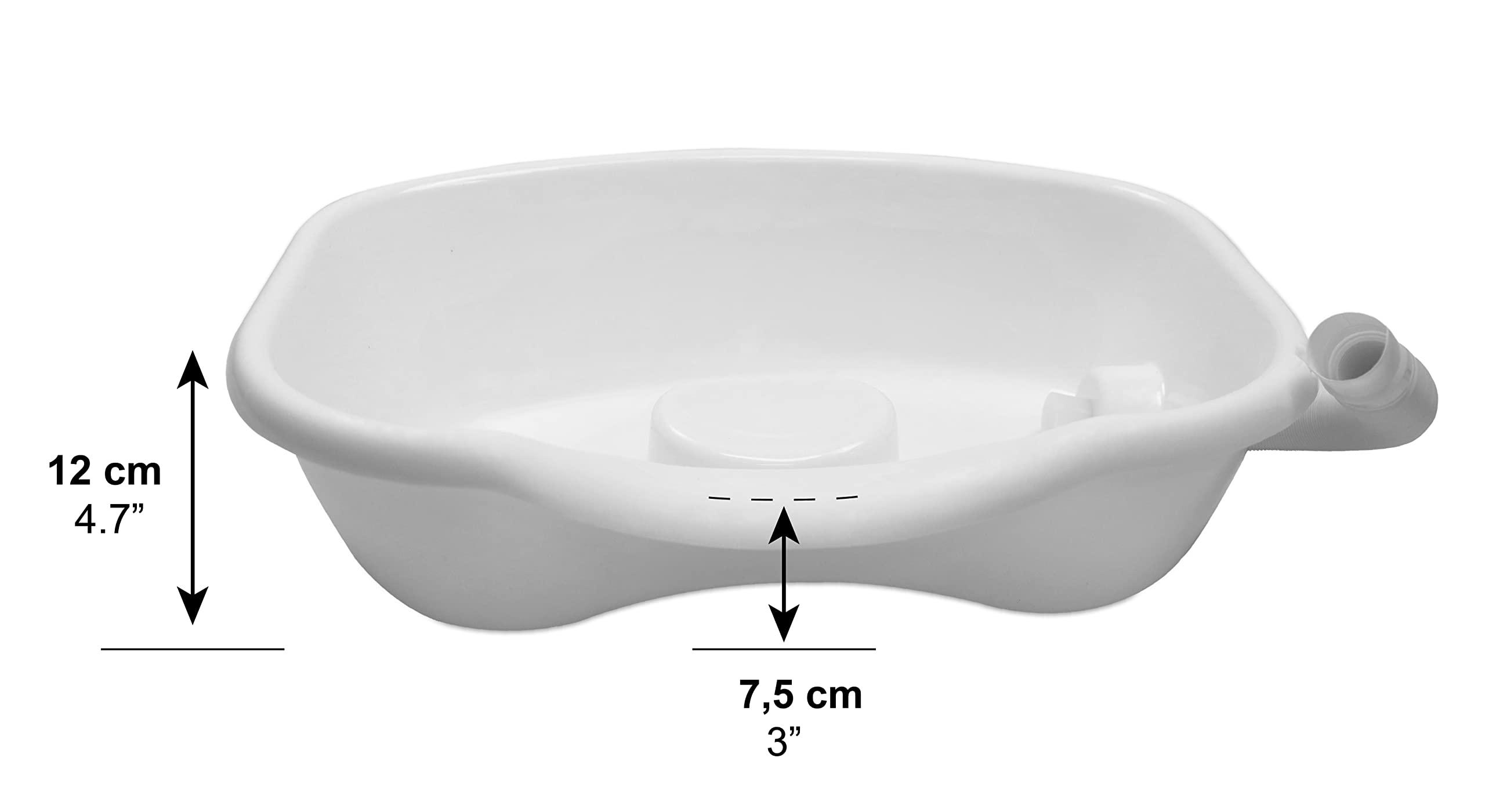 PEPE Mobility PEPE - Portable Shampoo Bowl, Hair Washing Basin Bedridden, Plastic Adults, Tray Elderly