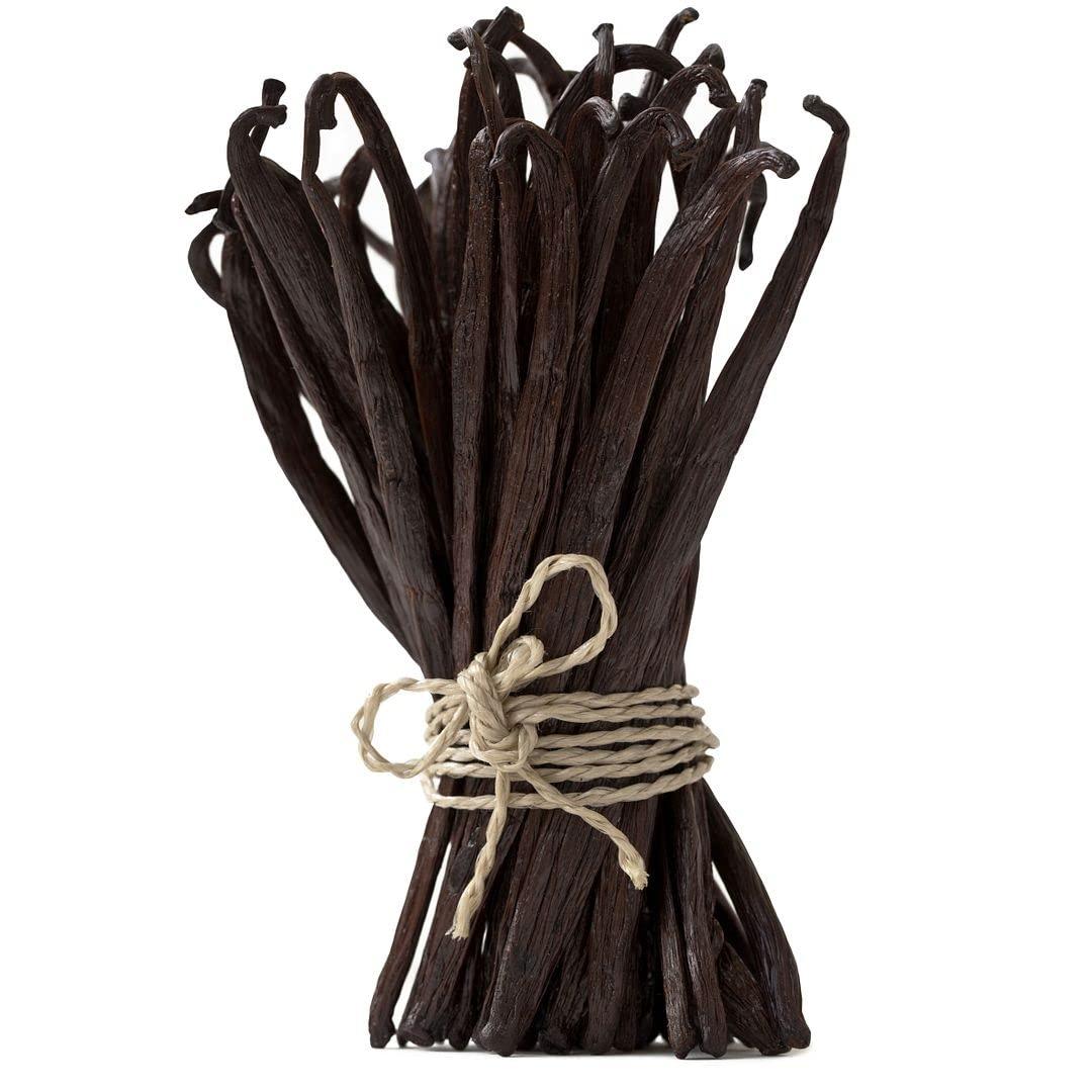 Vanilla Bean Kings Ugandan Vanilla Beans Whole Grade A Vanilla Pods for Homemade Vanilla Extract, Baking, Ice Cream, Flavoring, & Vanilla Powder (25 Pack)