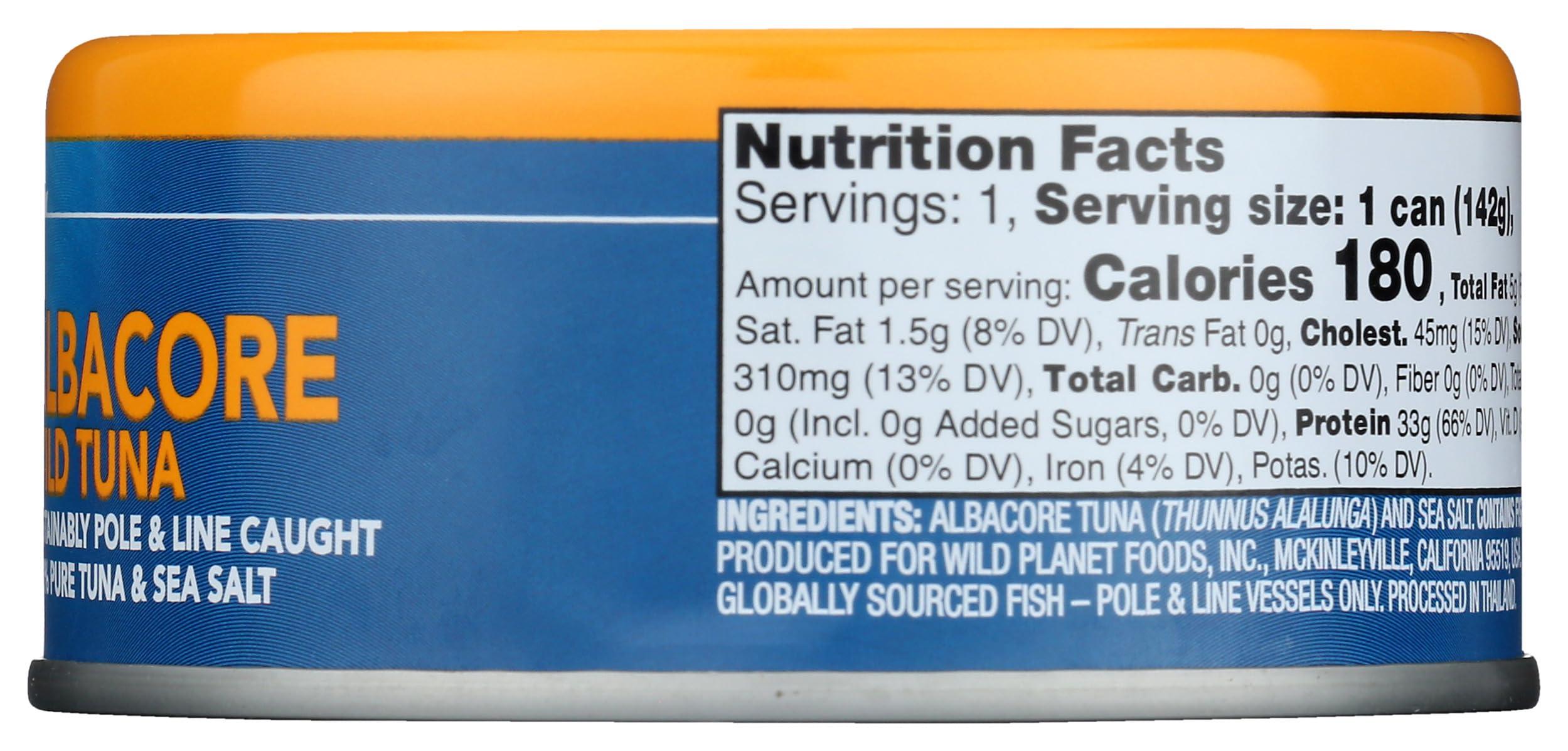 Wild Planet Wild Planet Sustainably Caught Wild Albacore Tuna, Cans, 5 oz