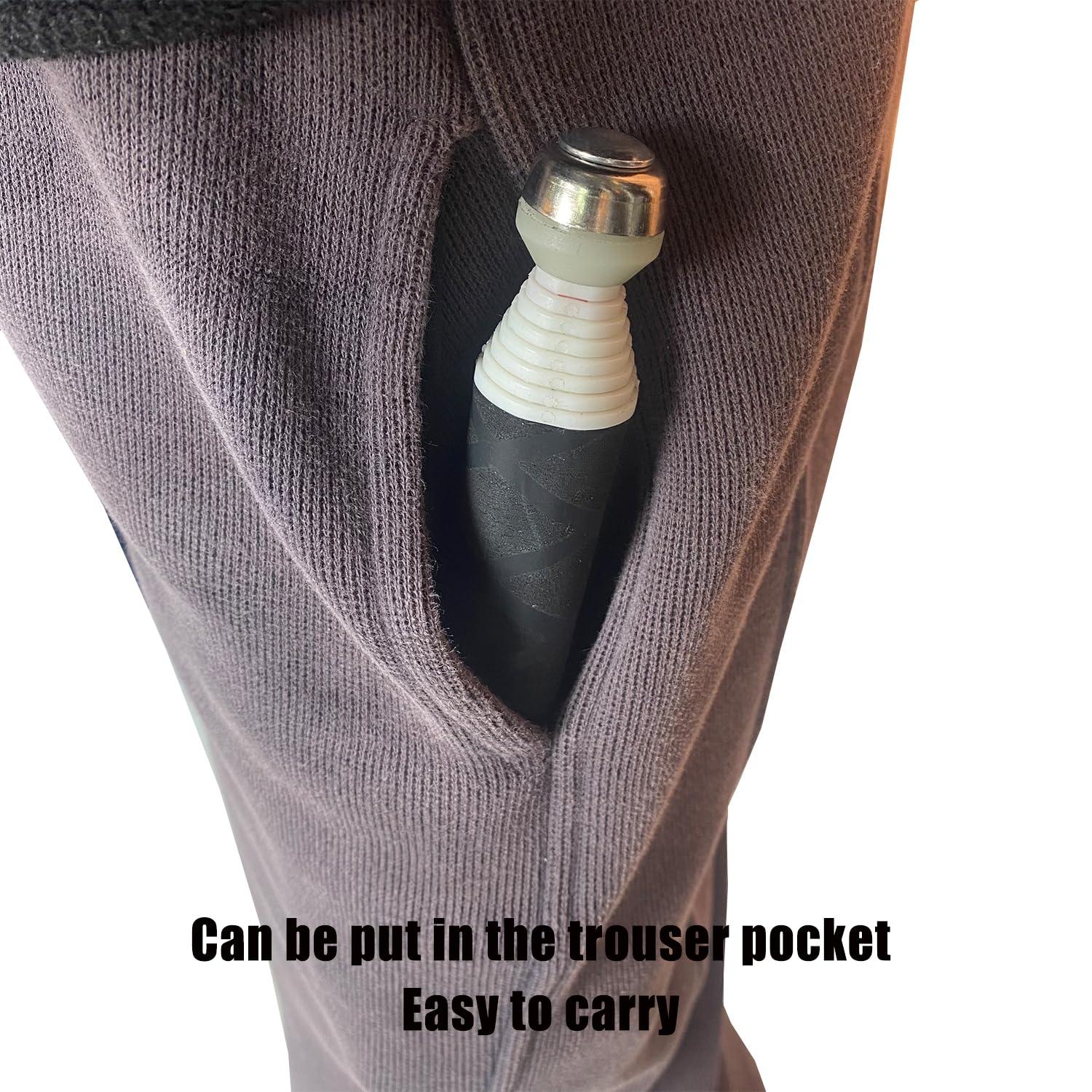 Rooyi ROOYI Aluminum Telescopic Blind Cane Walking Stick Foldable Retractable Visual Impairment Cane for The Blind 9 inch Walking Cane (Black)