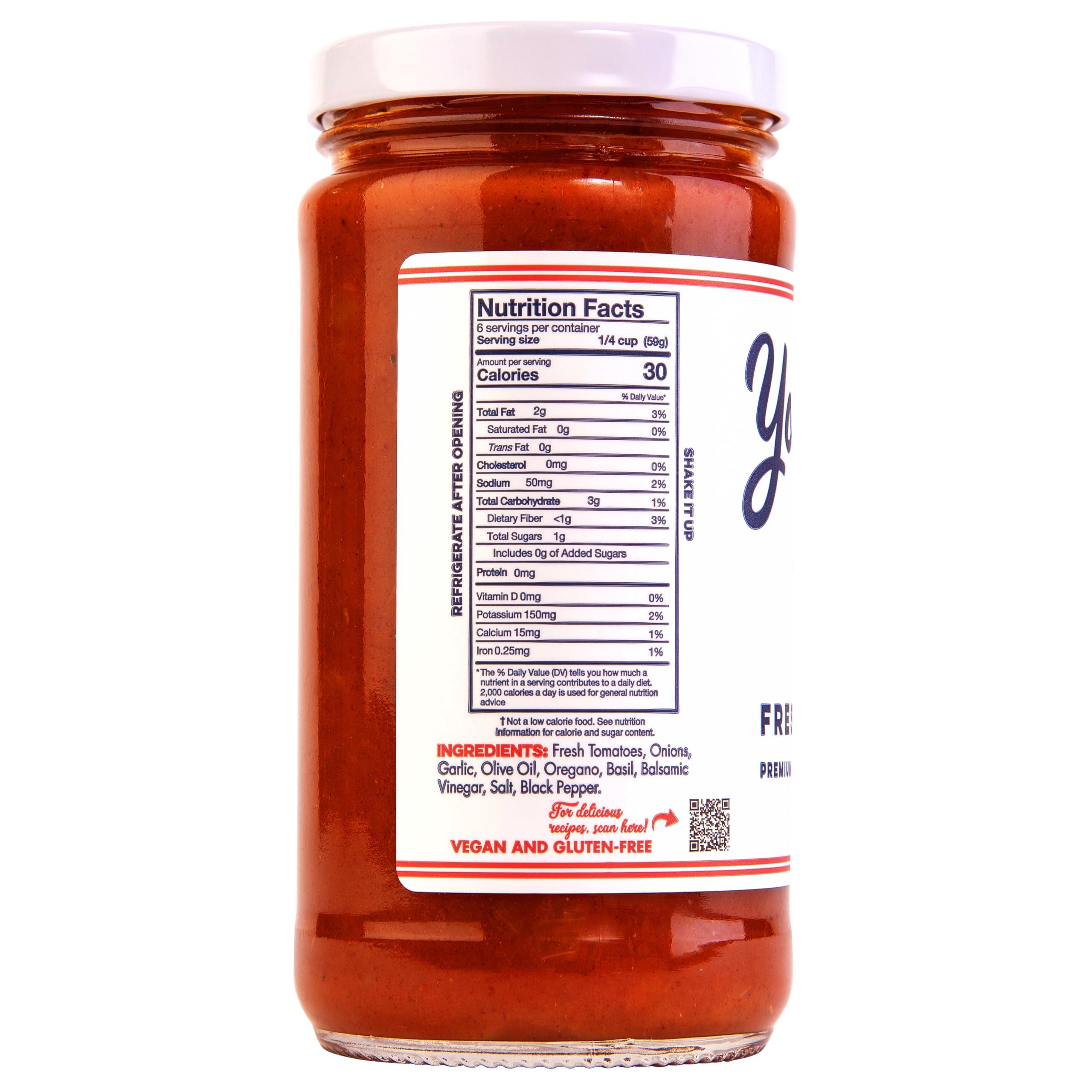 Yo Mama’s Foods Yo Mama\'s Foods Keto Classic Pizza Sauce Pack of (2) - Vegan, No Sugar Added, Low Carb, Low Sodium, Gluten Free, Paleo, and Made with Fresh Non-GMO Tomatoes!