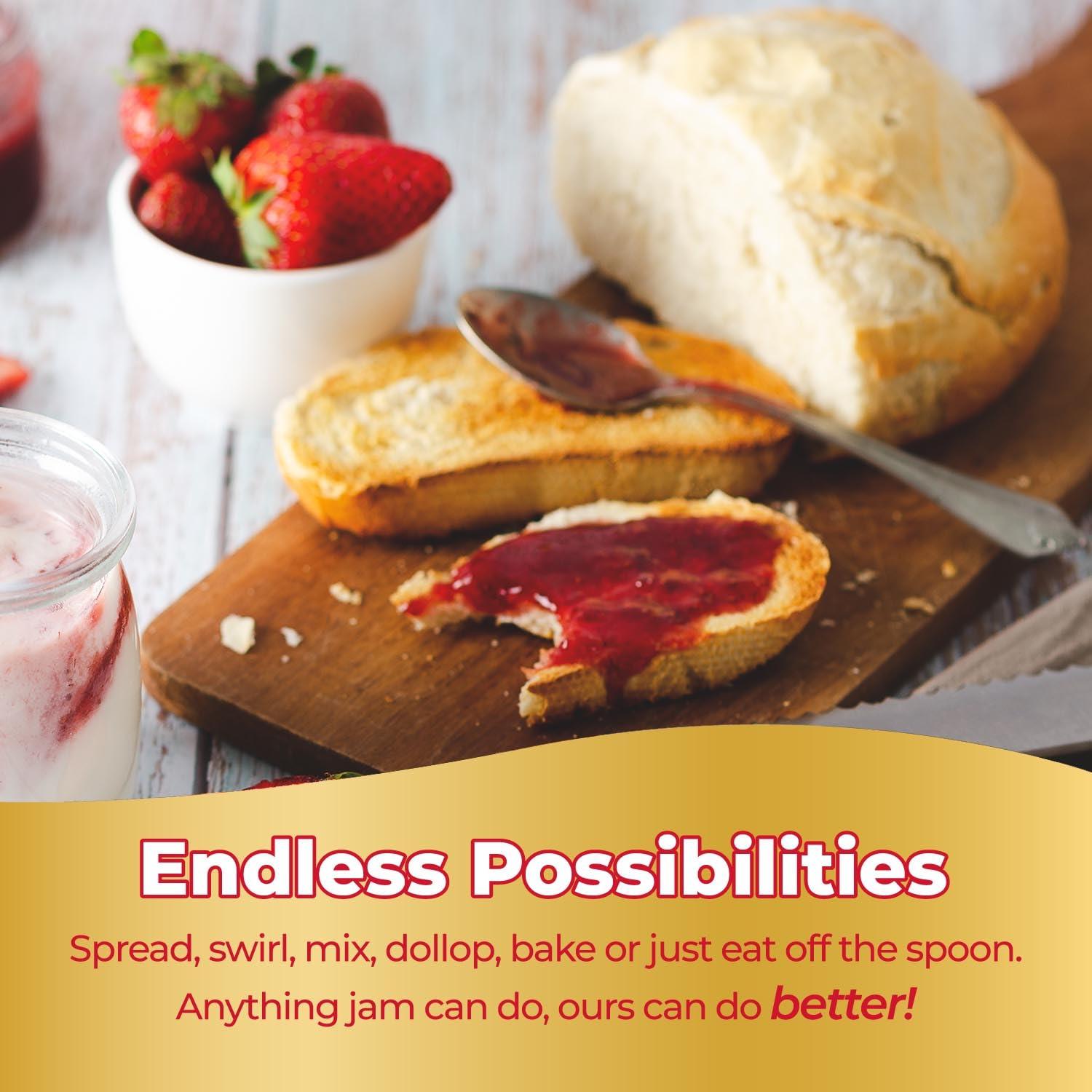 ChocZero ChocZero Keto Strawberry Fruit Spread, No Sugar Added, Keto Friendly, All Natural, Gluten Free, Sweetened with Monk Fruit (1 jar, 12 oz)