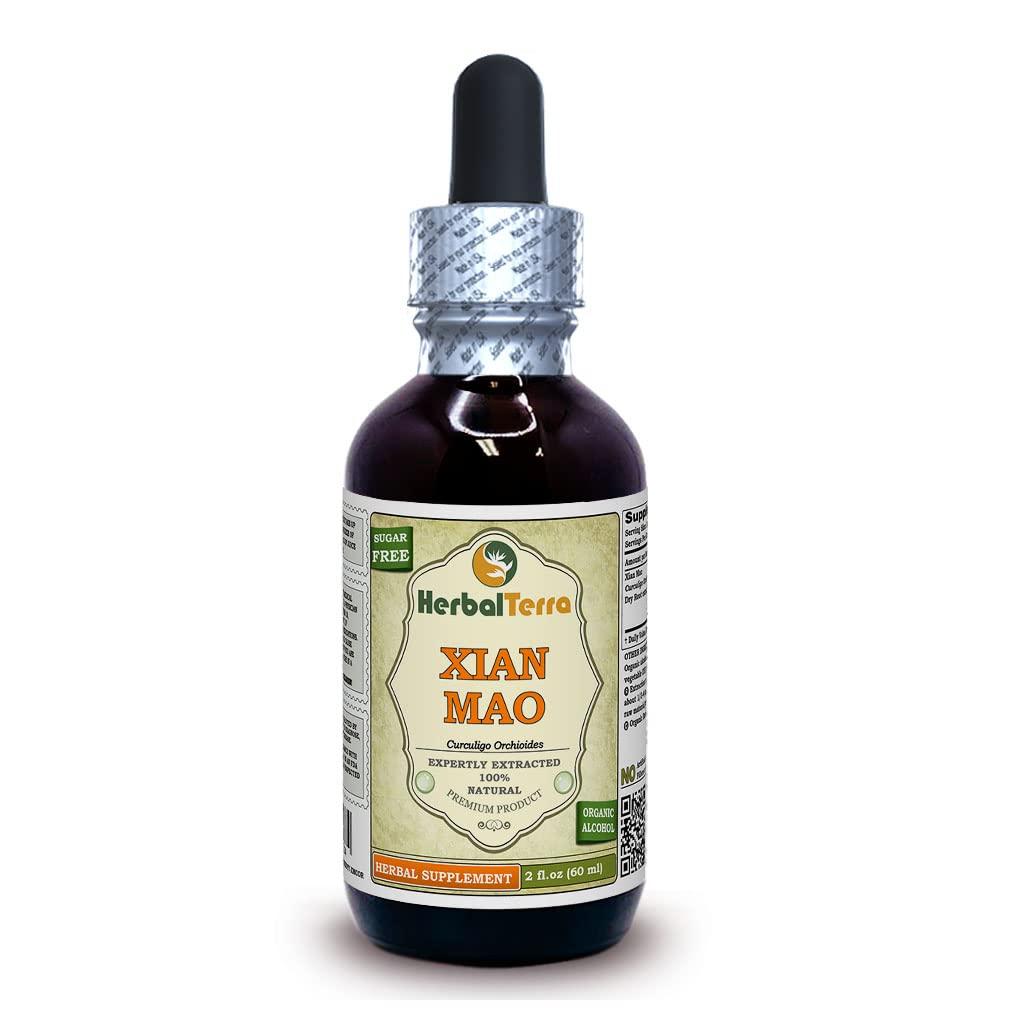 Herbal Terra LLC Herbal Terra LLC Xian Mao, Curculigo (Curculigo Orchioides) Tincture, Organic Dried Root Powder Liquid Extract 2 oz