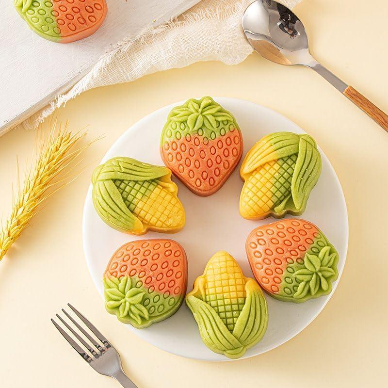 RETBST 6 flavors Mung bean cake,Chestnut cake,pineapple cake,Moon cakes,pastry,Dim sum,dessert, breakfast cake,instant meal replacement,delicious Chinese snack gifts,snack food (3packs,Mix flavors)