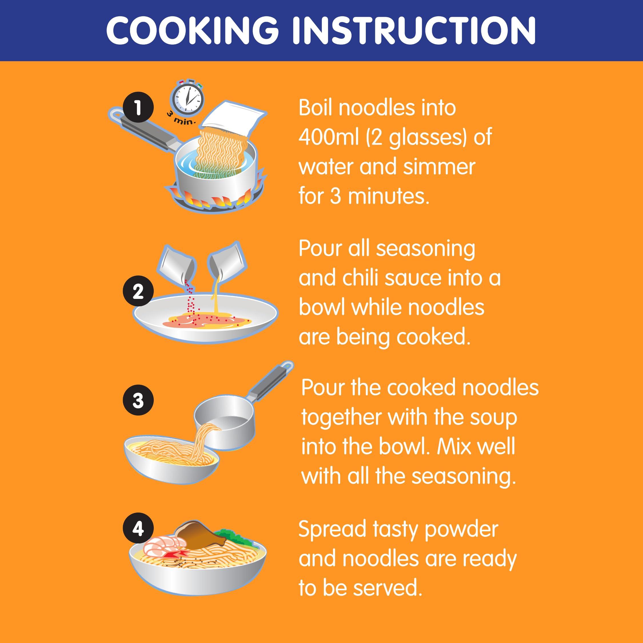 Wingsfood Sedaap Mi Sedaap Instant Noodles, Chicken Onion Flavor, 2.57 oz (Pack of 10)