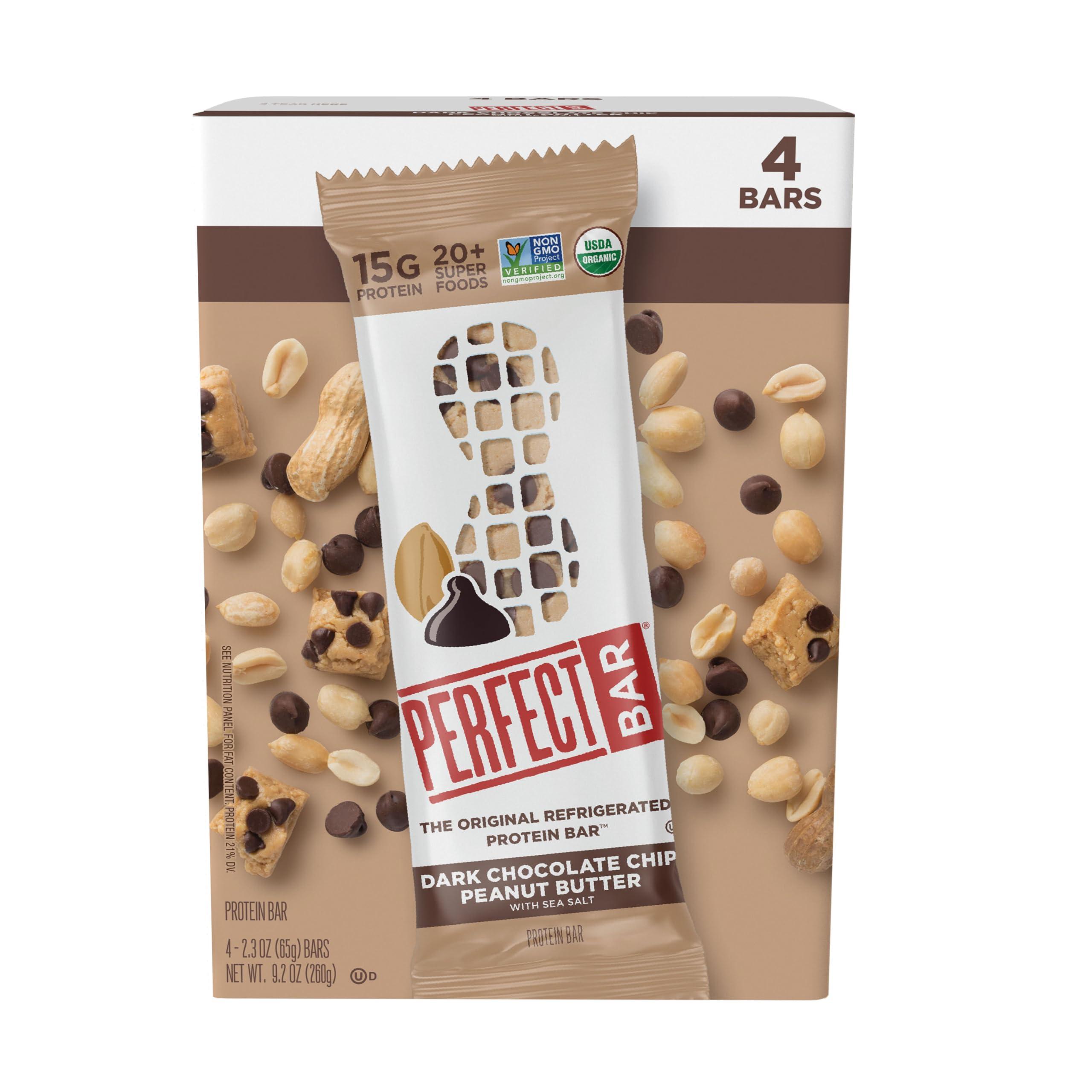 Perfect Bar Perfect Bar Gluten-Free Dark Chocolate Chip Peanut Butter Protein Bar, 4 count, 2.3 oz
