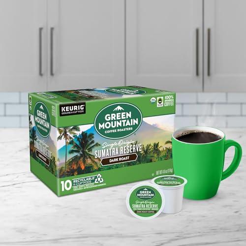 Green Mountain Coffee Roasters Green Mountain Coffee Roasters Sumatra Reserve, Keurig Single Serve K-Cup Pods, Dark Roast Coffee, 60 Count, (6 Packs of 10)