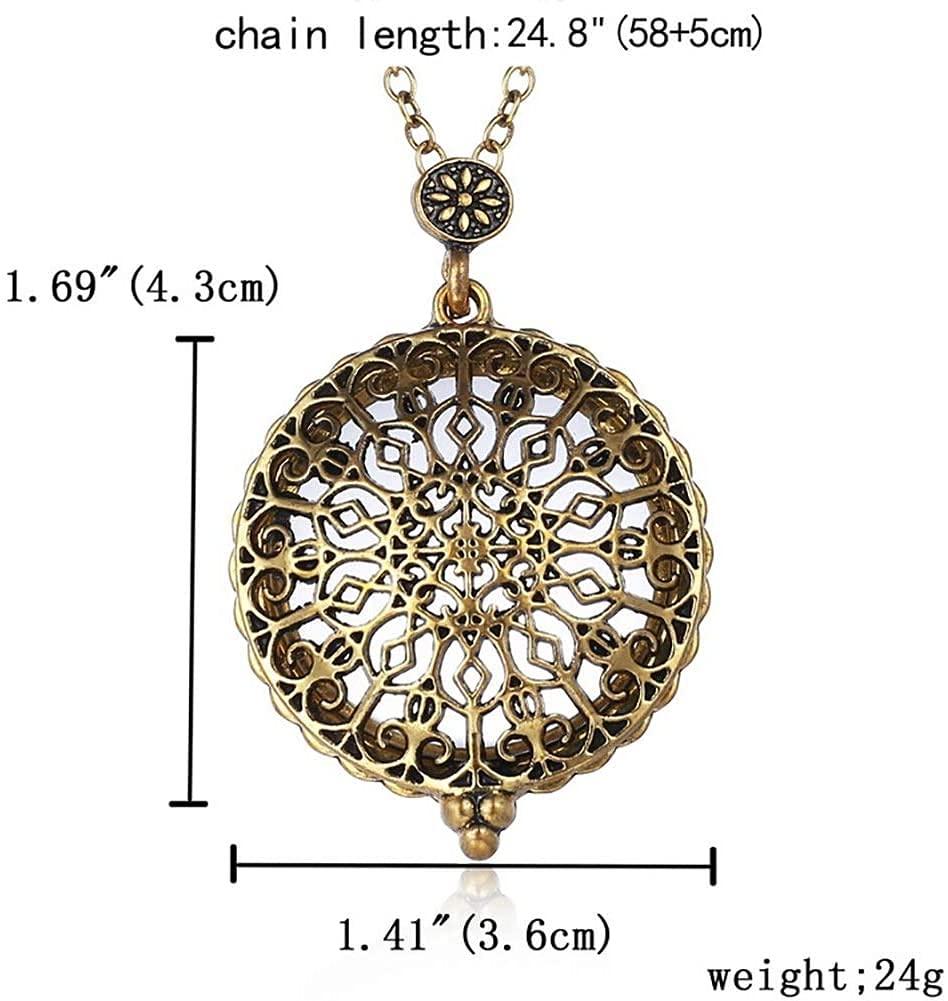 EIERFSKIOT EIERFSKIOT Magnifying Glass Pendant,Magnifying Glass Necklace,Magnifying Glasses Pendant Necklace Magnifier Pocket Magnifying Glass Monocle Hanging Pendant Chain Reading Magnifier