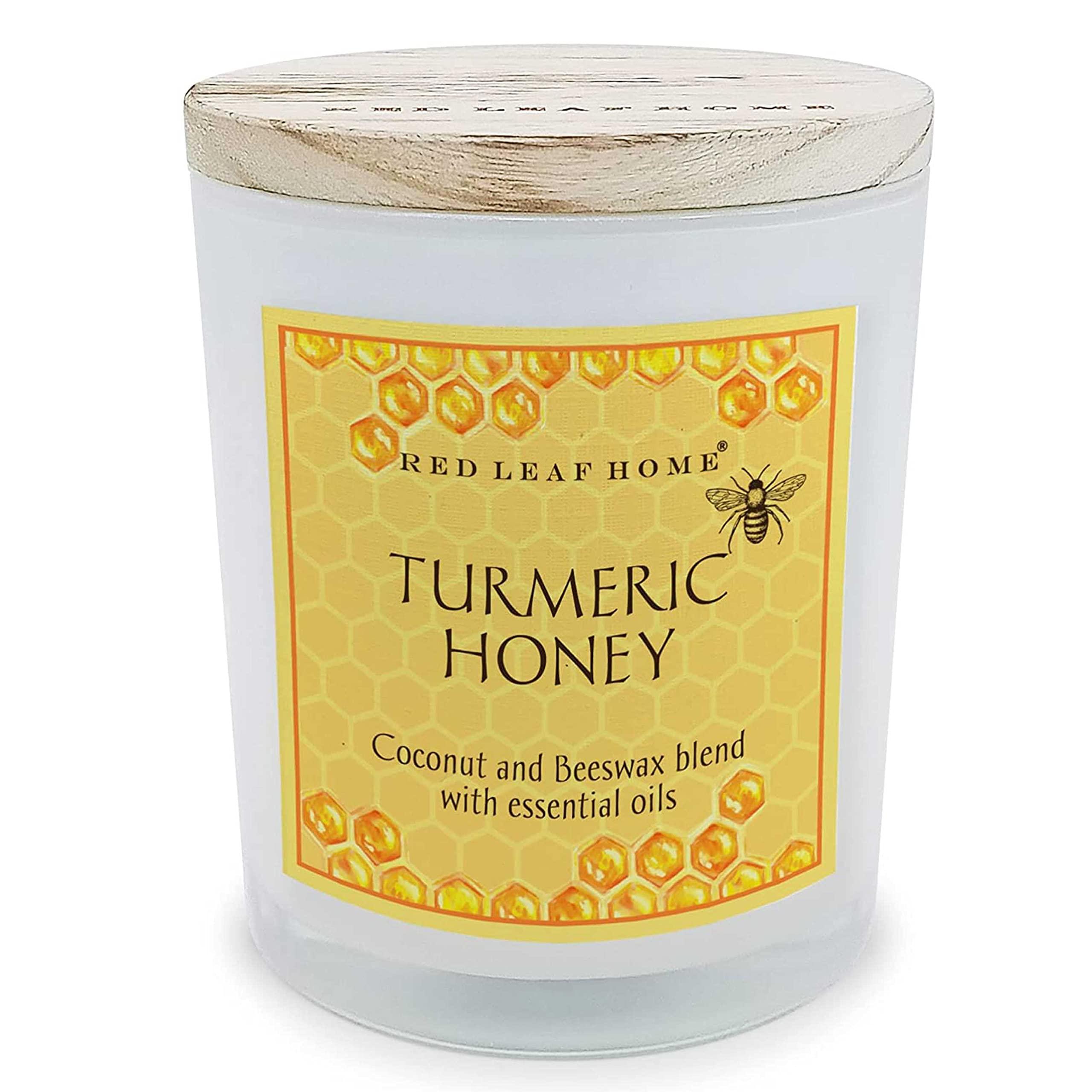 Red Leaf Home Red Leaf Home Turmeric Honey Candle, Large | Honeycomb Collection, Aromatherapy, Gift | 15.5oz Jar