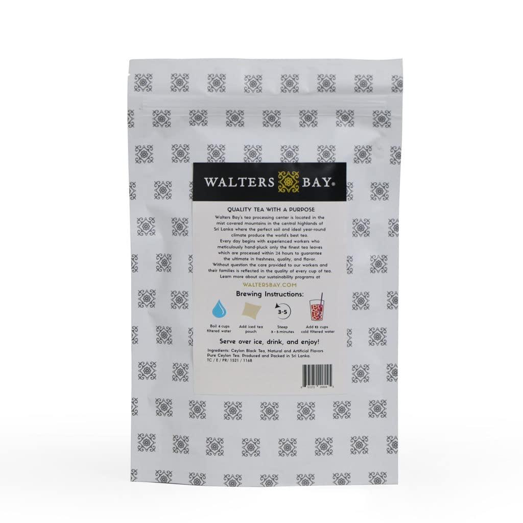 Walters Bay Walters Bay Raspberry Iced Tea, 18 Count, Gallon Sized Tea Bags, Wholesale Ceylon Tea, Unsweetened, Raspberry Flavored, 100% Hand Plucked, Black Tea